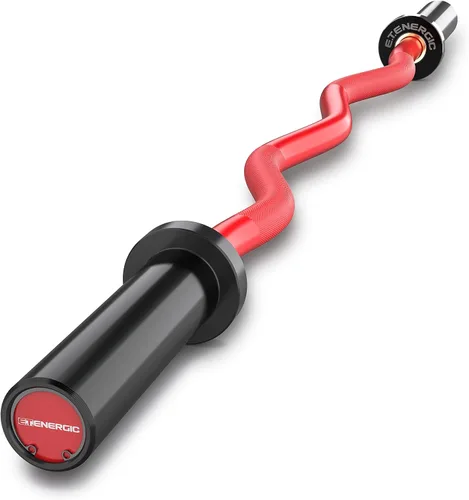 Vista 10 de 47” Solid Steel Olympic Curl Bars, 700LB Oro y negro-capacidad de 700 libras
