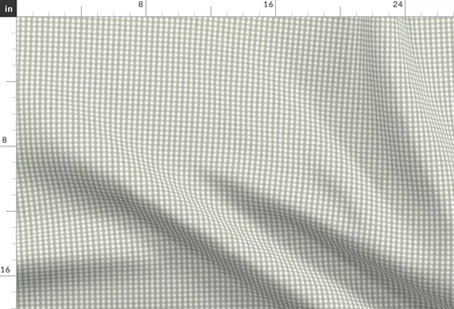 Vista 3 de Spoonflower Fabric Tiny Gingham Sage Green Check on Chiffon Fat Quarter Green Check Picnic Checkered Use for Sewing Fashion Apparel Dresses