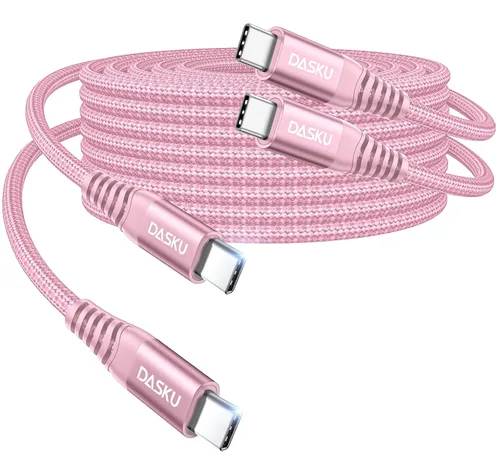 Vista 10 de Cable USB A a USB C [2 unidades de 3 pies], cable USB C de carga rápida, cable de carga USB a USB C trenzado extra duradero mejorado compatible