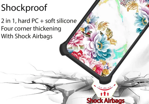 Vista 2 de jioeuinly Funda para Honor X50 compatible con Honor X50 [con protector de pantalla de vidrio templado] [PC duro + silicona suave]