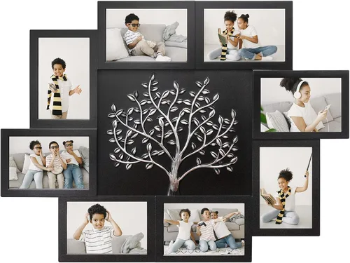 Vista 14 de HELLO LAURA - Marco de Fotos Collage Grande para Colgar en la Pared Marcos de Fotos Elegante Collage de Árbol Regalos para Familia y Amigos 4x6