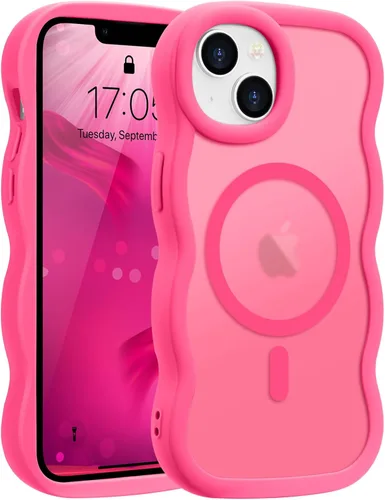 Vista 55 de Pepmune - Funda para iPhone 12 Pro Max con marco ondulado y estructura rígida, color mate claro, cubierta trasera unisex, compatible con Magsafe