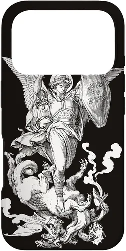 Vista 30 de Carcasa para iPhone 17 con diseño de Arcángel Saint Michael Fighting The Dragon Catholic