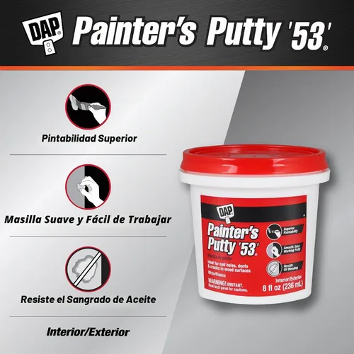 Vista 2 de DAP Painter's Masilla '53', blanca, 8 oz (7079812240)