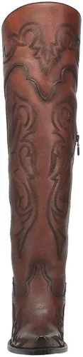 Vista 3 de Dan Post Seductress Botas por encima de la rodilla de cuero castaño