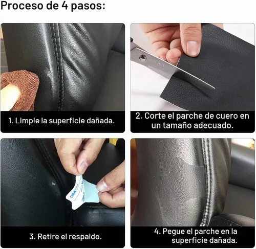 Vista 6 de ILOFRI - Parche de reparación de cuero grande de 60x17 pulgadas, vinilo autoadhesivo y cinta para sofá, asiento de auto, muebles, tapicería, sillas