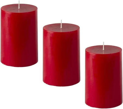 Vista 2 de Aura Decor - Velas de pilar alto de 2 x 2 pulgadas, sin perfume. Compra a granel, utilizando una mezcla de cera. Ideal para bodas, linternas