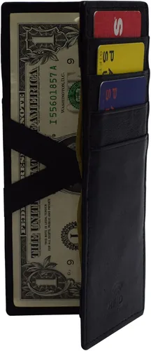 Vista 11 de MARSHAL Billetera mágica para hombre minimalista con tarjetero de crédito delgado #420CF