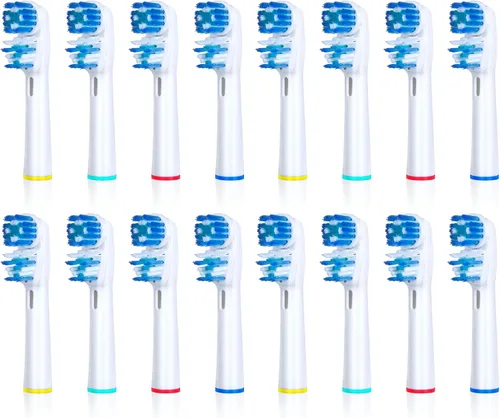 Vista 11 de Cabezales de cepillo de repuesto compatibles con Oral B, diseño de doble limpieza, cabezales de cepillo de doble limpieza, compatibles con cepillo