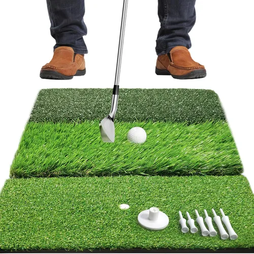 Vista 8 de COSPOPTIC Golf Hitting Mat with Swing Path Feedback, Heavy-Duty Rubber Base Anti-Slip Golf Training Mat, Extra Replaceable Surface, Portable