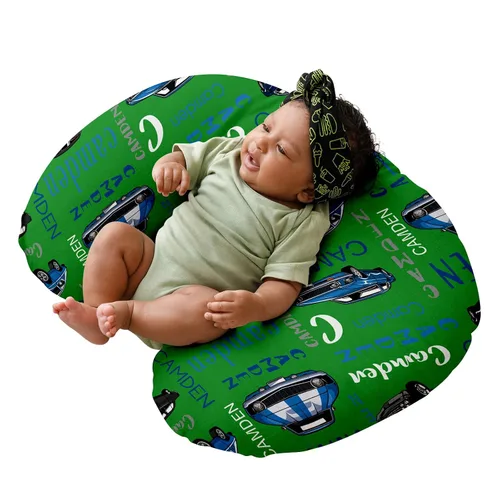Vista 21 de Funda de almohada de lactancia personalizada con patrón de automóvil, funda de almohada para lactancia materna para biberón o lactancia materna