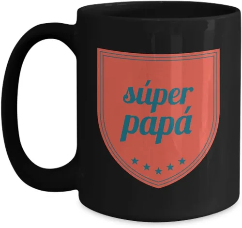 Vista 3 de Regalo para Papa Taza de Cafe Padre Vaso, taza café divertidas, tazas personalizadas, taza de café inspiradoras, taza con mensajes positivos., 11onza