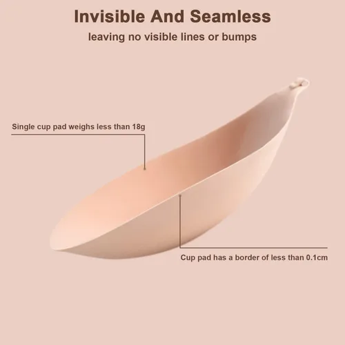 Vista 2 de Awant Sujetador adhesivo sin tirantes Invisible Sticky Boobs Sujetador adhesivo de silicona Sujetador sin espalda Pushup Lift Bra