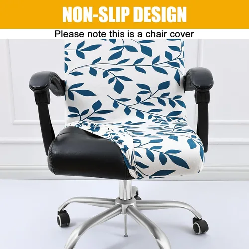Vista 79 de Smiry fundas elásticas estampadas para silla de oficina de computadora, fundas universales para sillas giratorias de escritorio, extraíbles