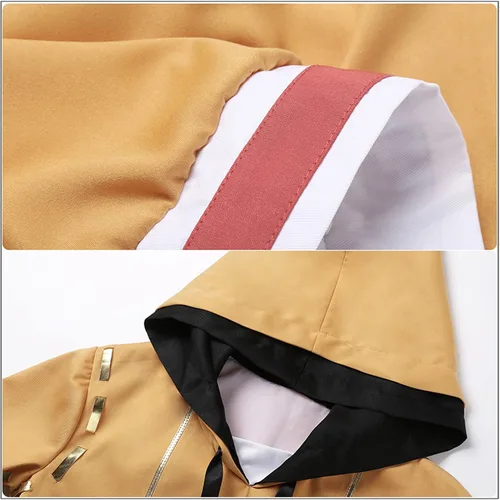 Vista 5 de Weixu Game Strive May - Disfraz de cosplay con capucha y pantalones cortos con gorro de calavera para Halloween