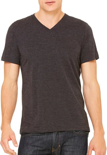 Vista 2 de c3415Bella + Lona Tri-blend Unisex V-neck Tee
