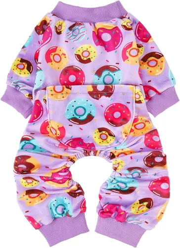 Vista 15 de PUPTECK - Pijamas de forro polar suave para perros pequeños y medianos, mono para perros, suéteres para cachorros, ropa de mascotas, mono de Negro