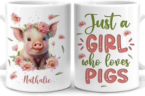 Vista 25 de Hyturtle Regalos Personalizados Amante de Osos - Taza de Café de Cerámica Just A Girl Who Loves Bears con Nombre Personalizado 11oz - Idea de Regalo