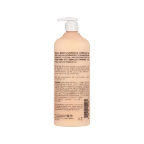 Vista 2 de Hairitage S.O.S. - Acondicionador profundo de humedad profunda y restauración con aceite de cártamo para cabello seco y grueso, hidratante