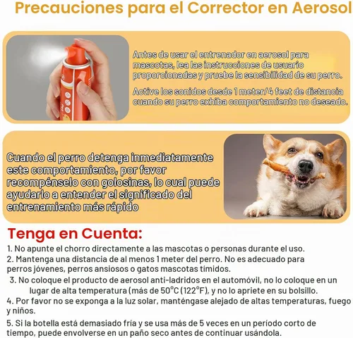 Vista 6 de Spray Corrector para Perros 80ml 1Paquete Spray Corrector para Perros Adiestrador de Perros para Detener Ladridos, Saltos, Robo de Comida, Peleas