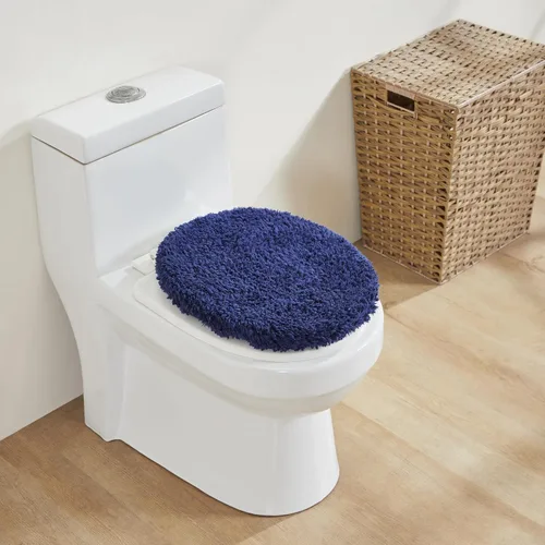 Vista 530 de Better Trends - Juego de 2 alfombras de baño 100% algodón, extra suaves, con borlas, de 17" x 24", alfombra de baño superabsorbente y reversible