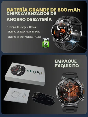 Vista 8 de Fitness Smart Watch for Men Women, Bluetooth Calling & 1.8" AMOLED, SpO2/Heart Rate/Sleep Tracker, 100+ Workout Modes, IP67 Waterproof, 7+Day Black