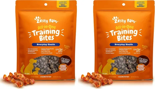 Vista 12 de Zesty Paws Golosinas de Entrenamiento para Perros y Cachorros - Golosinas para Perros para Entrenamiento - Masticables Saludables para Perros