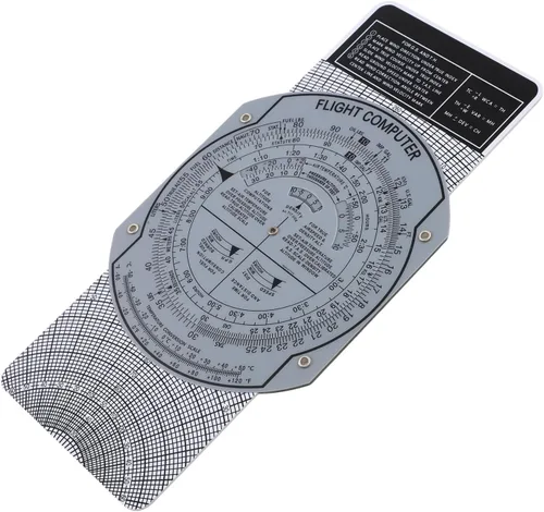 Vista 3 de E6B Flight Computer Plastic Aviation for plotter Tool Transparent ABS Flight Ruler for Pilot Training Aviation Slide Rule E6B Calculator for