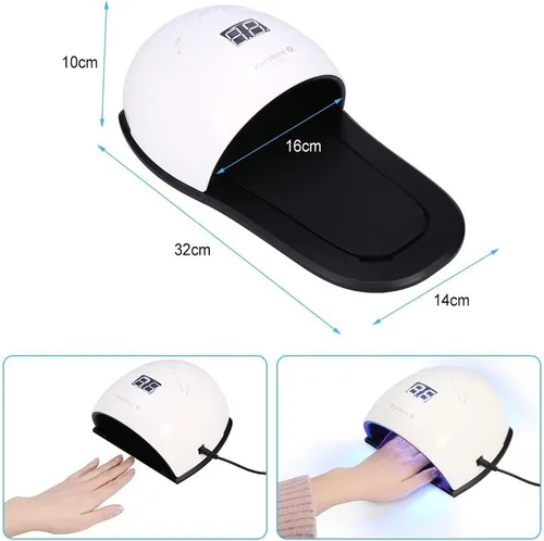 Vista 9 de FILFEEL Lámpara LED de secado de uñas de 48 W, herramientas de arte de uñas para curado de esmalte de uñas con sensor inteligente herramienta