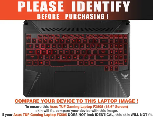 Vista 2 de Decalrus - Adhesivo protector para Asus TUF Gaming FX505 (pantalla de 15.6") Portátil Textura plateada Aluminio cepillado Funda Funda
