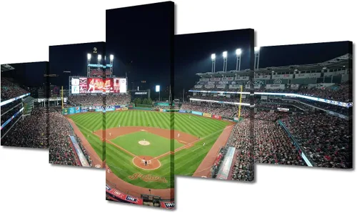 Vista 62 de Arte para pared, lienzo para estadio deportivo, arte para pared, diseño de campo de Wrigley en Chicago, pinturas de Chicago, impresiones sobre