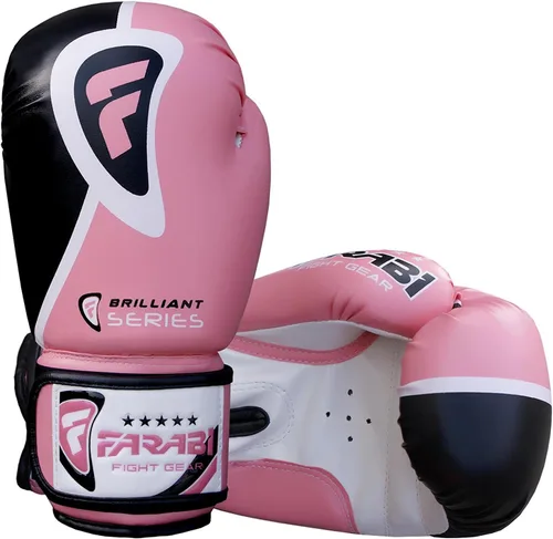 Vista 3 de Farabi Guantes de boxeo Pro Fighter Sparring Gym Bag Punching Focus Pad Mitts