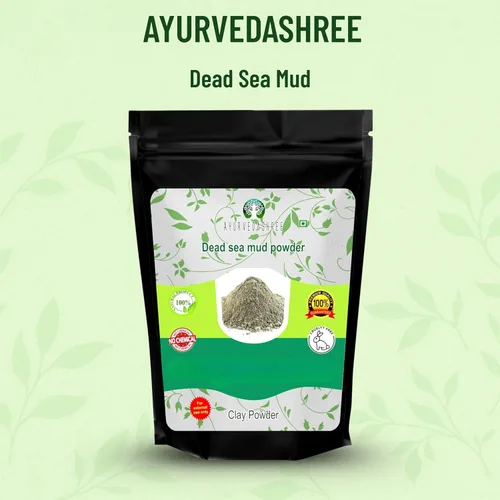 Vista 2 de AYURVEDASHREE Barro del Mar Muerto 200 Gm Nutre Exfolia suaviza y desintoxica la piel Polvo de arcilla seca 100% solo polvo de barro del Mar