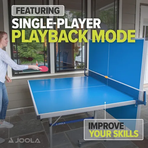 Vista 3 de JOOLA NOVA - Mesa de ping pong para exteriores con juego de red impermeable para tenis de mesa - Ensamblaje rápido - Superficie de aluminio