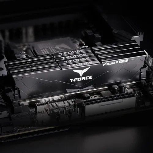 Vista 2 de TEAMGROUP T-Force Vulcan Alpha DDR5 Ram 32 GB Kit (2 x 16 GB) 5600 MHz (PC5-44800) CL40 Módulo de memoria de escritorio Ram (negro) Memoria