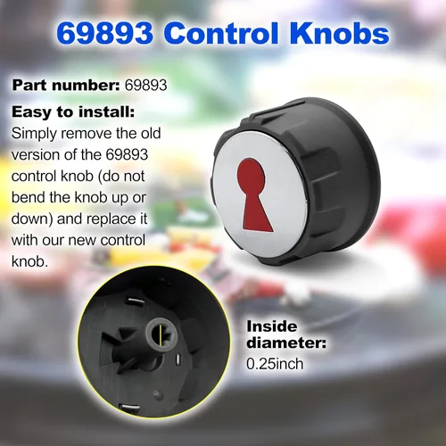 Vista 4 de ShineUs Pomos de control 69893 compatibles con Weber Spirit serie 200 y 300 (con controles delanteros arriba) años 2013 y posteriores (juego de 3)