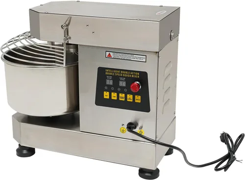 Vista 3 de Máquina de amasado de masa comercial 750 W Mezclador de masa en espiral eléctrico de alta resistencia 10.6QT Máquina mezcladora de harina de doble