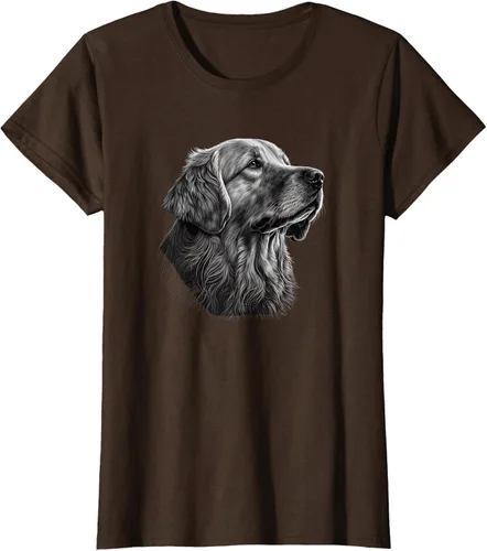 Vista 18 de Camiseta divertida Golden Retriever, Negro