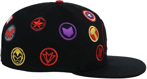 Vista 7 de Marvel Avengers - Gorra plana ajustable para adultos, NegroRojo Underbill