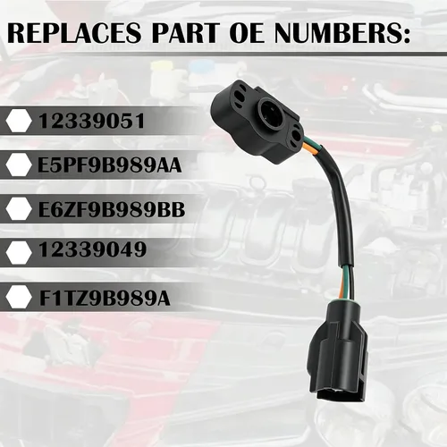 Vista 2 de HiSport TPS Sensor de posición del acelerador E5TZ9B989B E4AF9B989AA Compatible con Ford Bronco 1985-1995, Econoline E-150 E-250 E-350 F-150 F-250