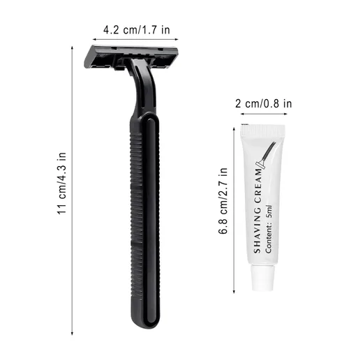 Vista 7 de Maquinillas de afeitar desechables a granel, maquinillas de afeitar a granel con tapa de cuchillo, negro, maquinillas de afeitar desechables