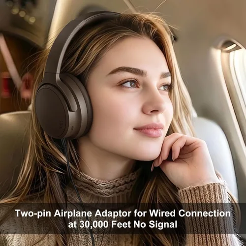 Vista 6 de Srhythm NiceComfort 35 (2.ª generación) Auriculares híbridos con cancelación de ruido, Bluetooth inalámbrico 6.0, 5 micrófonos con ENC