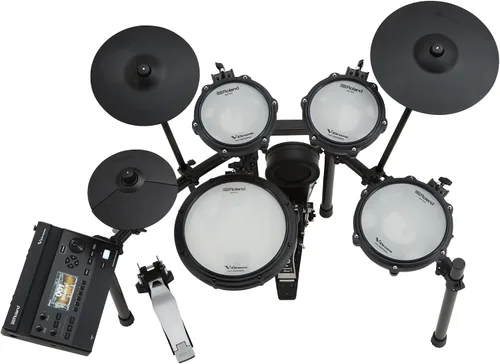 Vista 5 de Roland TD313 V-Drums Electronic Drum Kit Bundle with Audio Cable, Drumsticks, Drumstick Bag, and Austin Bazaar Polishing Cloth 2-Paquete con baquetas