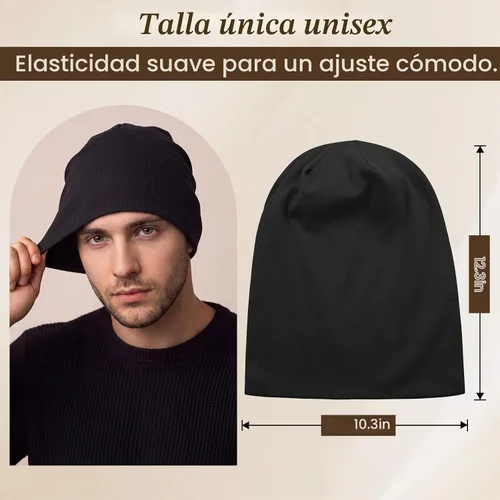 Vista 7 de Century Star Gorro Beanie de Algodón Holgado Elástico Hip-Hop Cálido Gorros de Calavera Unisex Amplio Ligero para Mujeres rojo (01 Red)