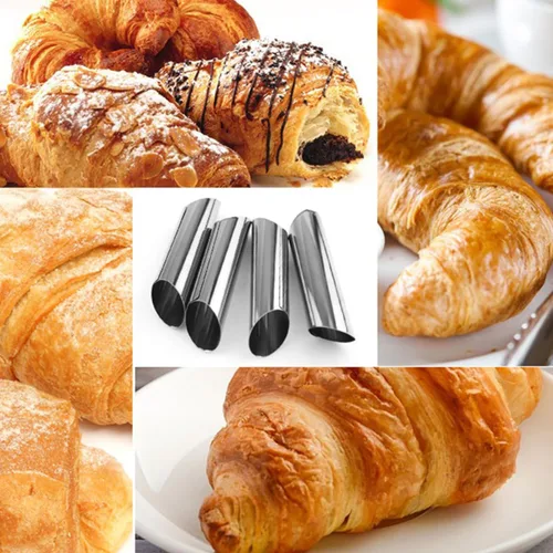 Vista 3 de DOITOOL Molde de bocina de rollo de pastelería de gran tamaño, moldes cilíndricos de cuerno de crema de acero inoxidable, antiadherentes, moldes