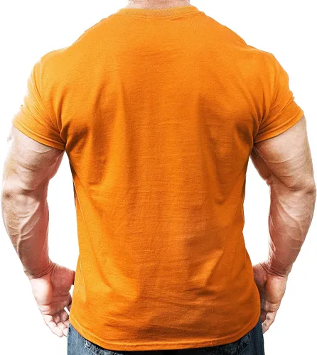 Vista 2 de HRDLVN Clothes - Camiseta clásica de entrenamiento, color naranja, Naranja