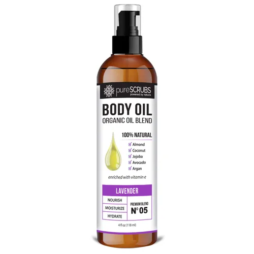 Vista 10 de pureSCRUBS Spray de aceite corporal cítrico ultra hidratante para piel seca, masaje, cutículas y más, súper mezcla orgánica de aceites de jojoba