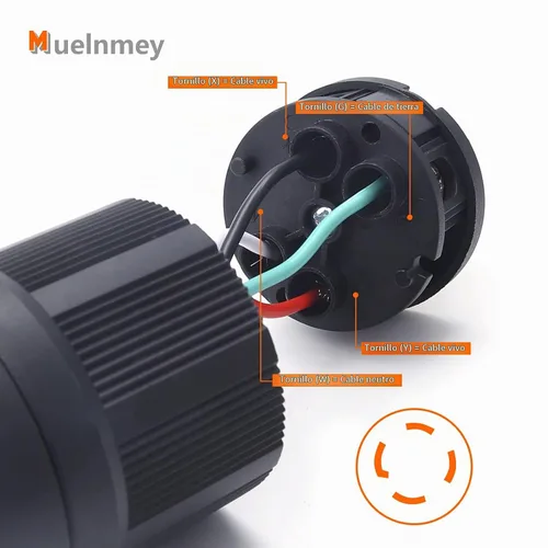 Vista 5 de Enchufe macho de bloqueo NEMA L14-30P 2PCS para generadores, enchufe eléctrico con extremo de cable de extensión 30A, 125/250V, 3 polos de 4 hilos