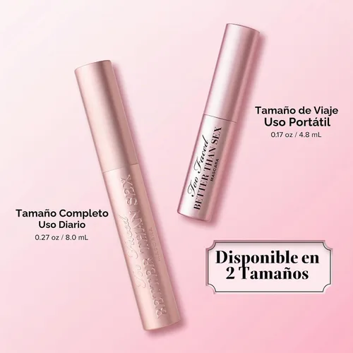 Vista 7 de Too Faced Better Than Sex - Máscara voluminizadora Volumen dramático + longitud Libre de crueldad 01 negro (negro más profundo)
