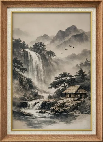 Vista 17 de SIGNWIN Arte de marco de alta calidad, elegante, vintage, ilustraciones de dibujo de árbol, arte fino, arte tradicional icónico para sala de estar